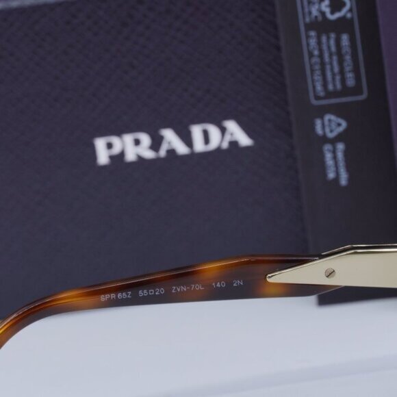 Final Price! Prada PR65ZS ZVN70L Gold Green Sunglasses - Picture 8 of 13